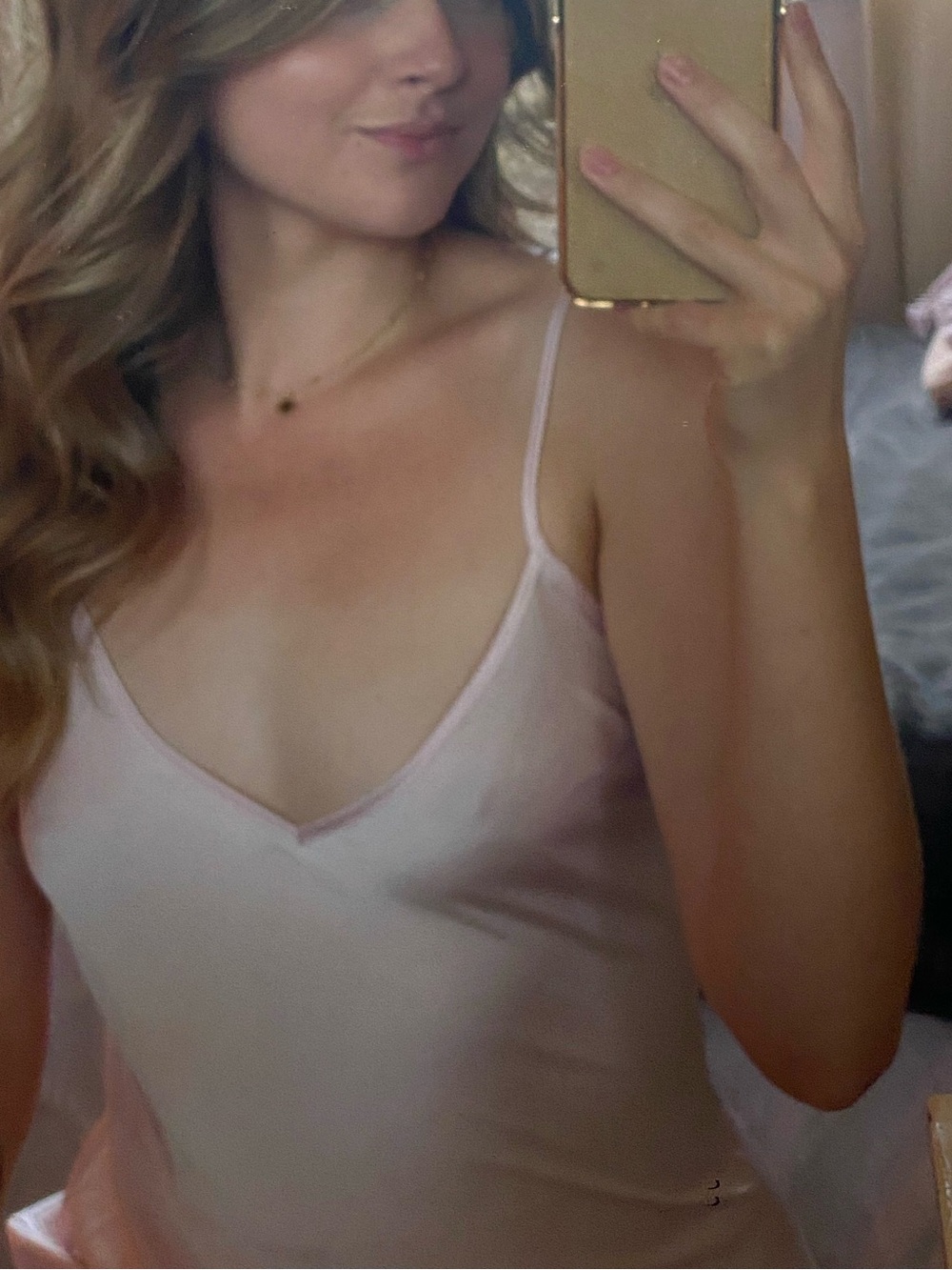 Slip Midi Dress in Light Blush Pink